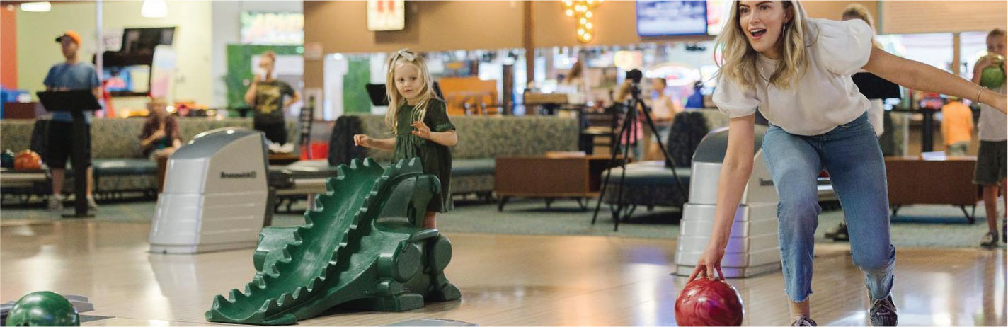 Woman bowling